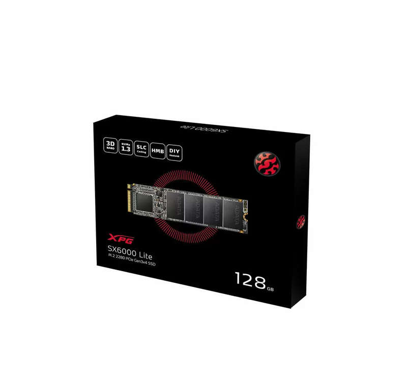 ADATA XPG SX6000 Lite M.2 128GB NVMe PCI-Express 3.0 ASX6000LNP-128GT-C Internal Solid State Drive