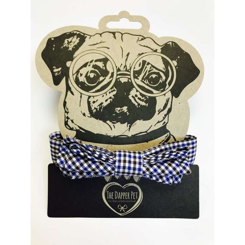 The Dapper Pet Checkered Bow Tie Colllar