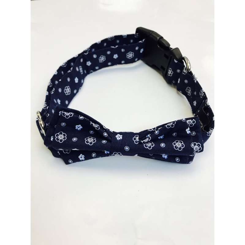 The Dapper Pet Dark Blue Bow Tie Collar
