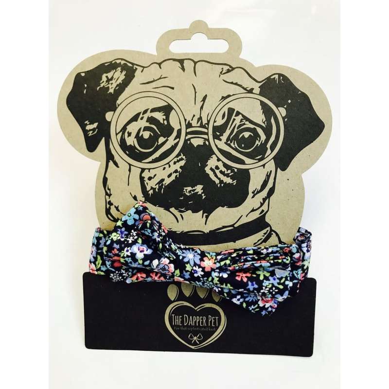 The Dapper Pet Floral Bow Tie Collar