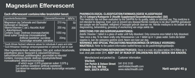 VitaTech Magnesium Effervescent