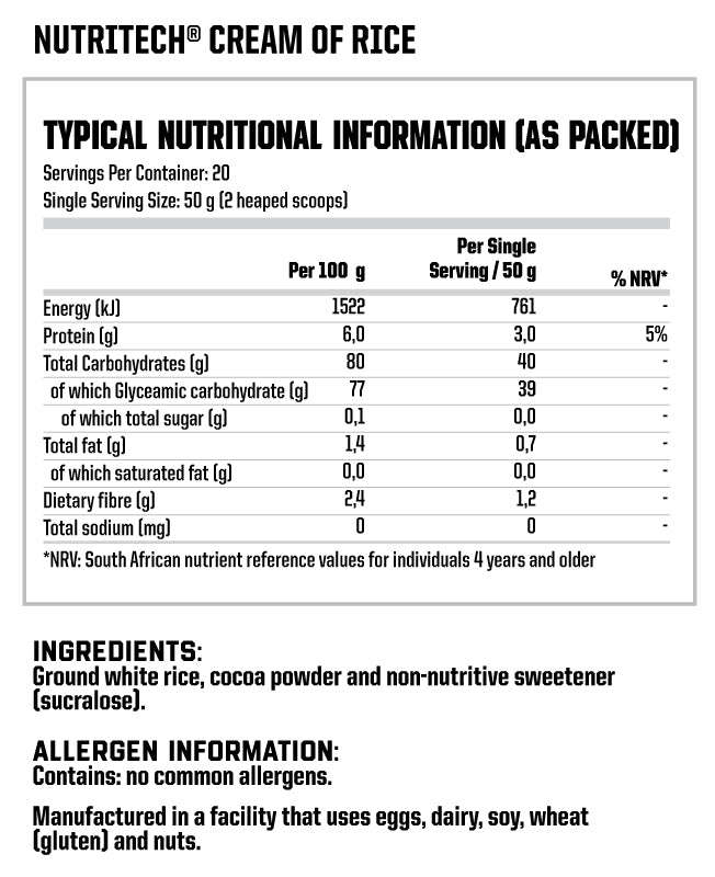 Nutritech Cream of Rice