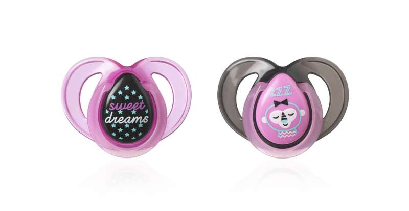 Tommee Tippee - Soother - Night - Pink / 0 to 6 Months