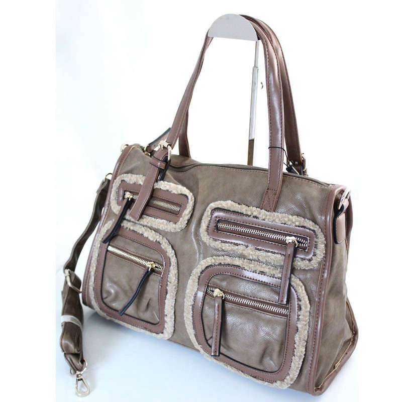 Multi-pocket brown barrel bag- Step out with this stunner- Large capacity bag for all your essential