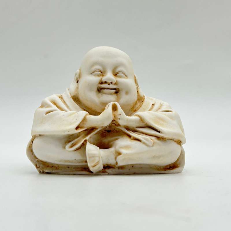 White Laughing Buddha