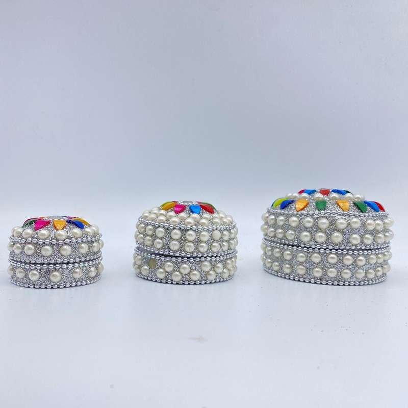 3 in 1 White Rainbow Trinket Box