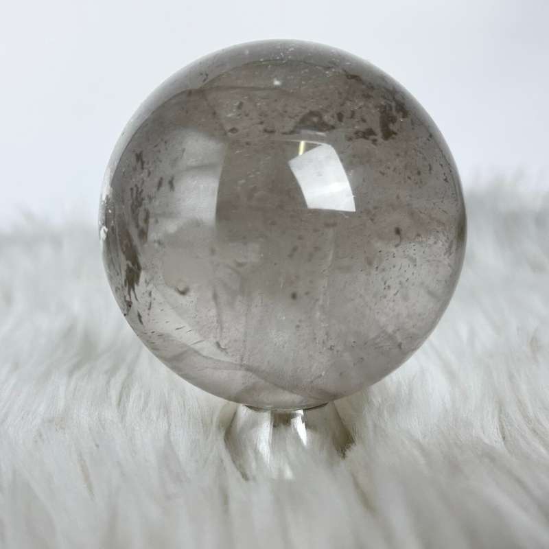 Clear Quartz And Smoky Sphere