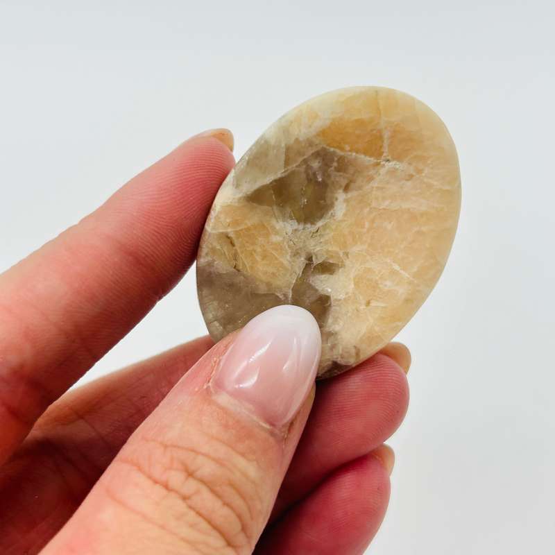 Peach Moonstone Worry Stone