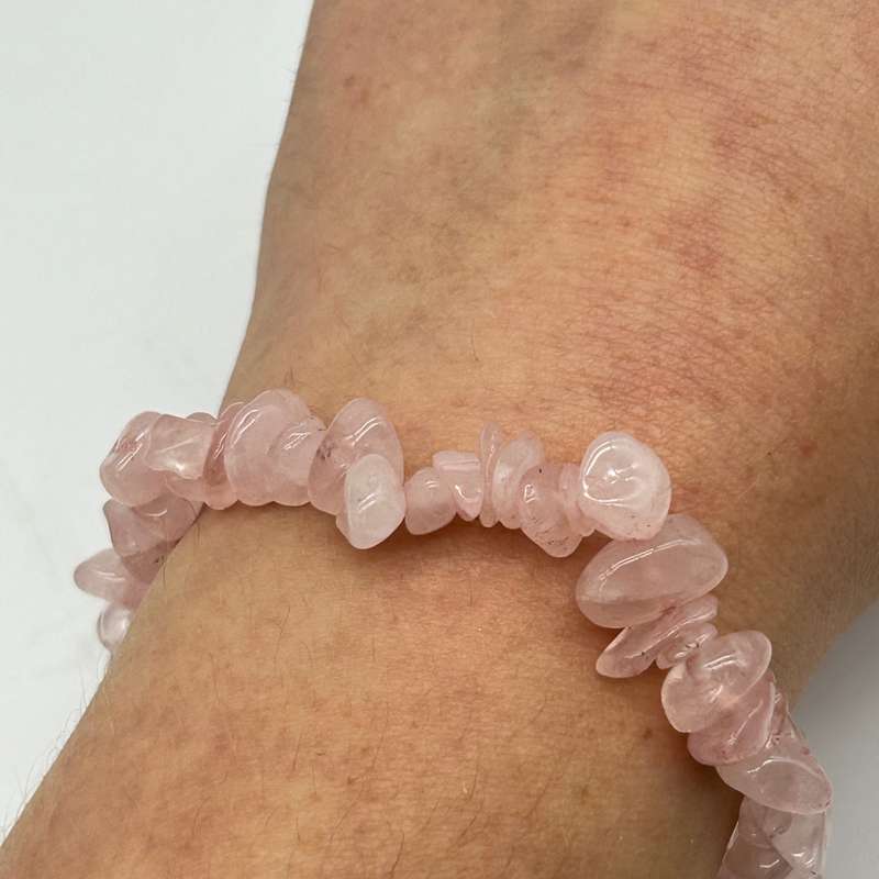Rose Quartz Chip Crystal Bracelet