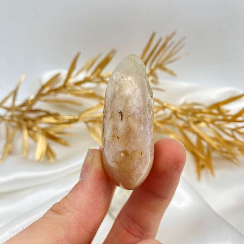 Peace and Passion Flower Agate Oval