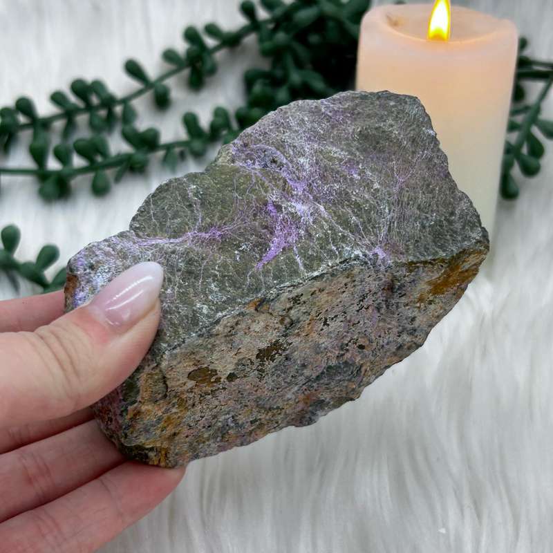 Rough Stichtite with Green Serpentine
