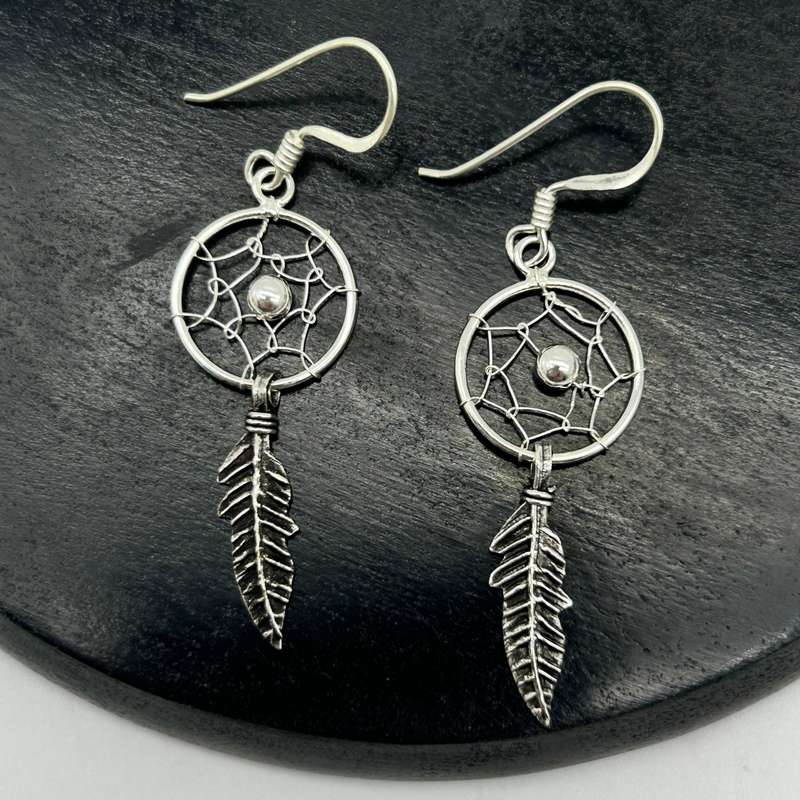 Dreamcatcher Sterling Silver Earrings