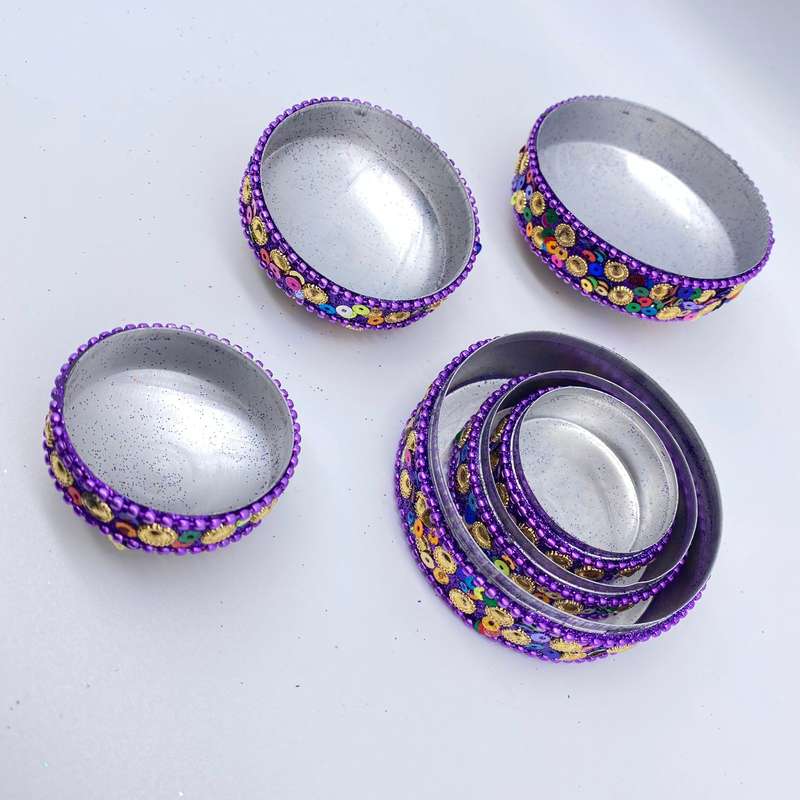 3 in 1 Purple Trinket Box