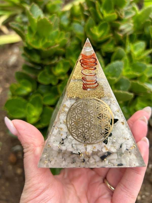 Moon Magic Crystal Orgonite Pyramid