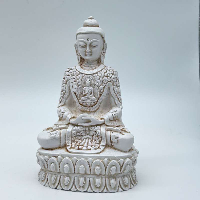 White Indian Buddha Statue