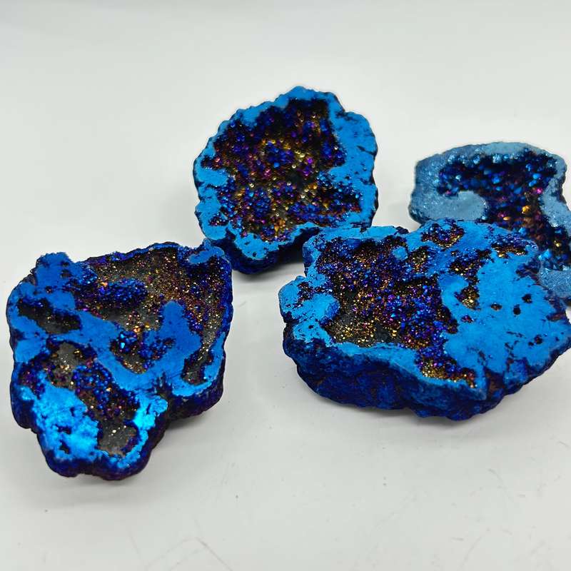 Blue Aura Geode Crystal