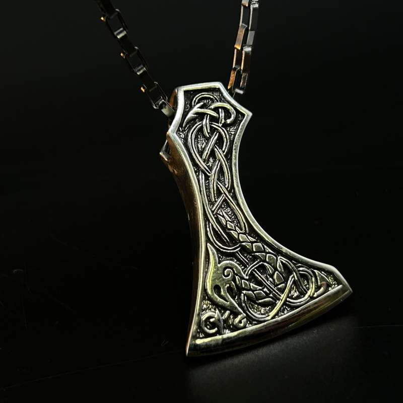 Mens Viking Thors Hammer Sterling Silver Pendant - Personal Power