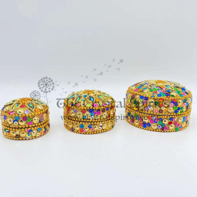 3 in 1 Gold Trinket Box
