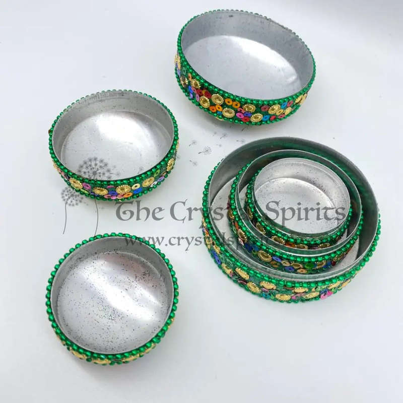 3 in 1 Green Trinket Box