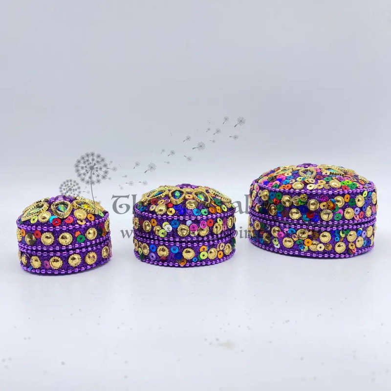 3 in 1 Purple Trinket Box