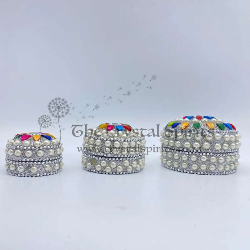 3 in 1 White Rainbow Trinket Box