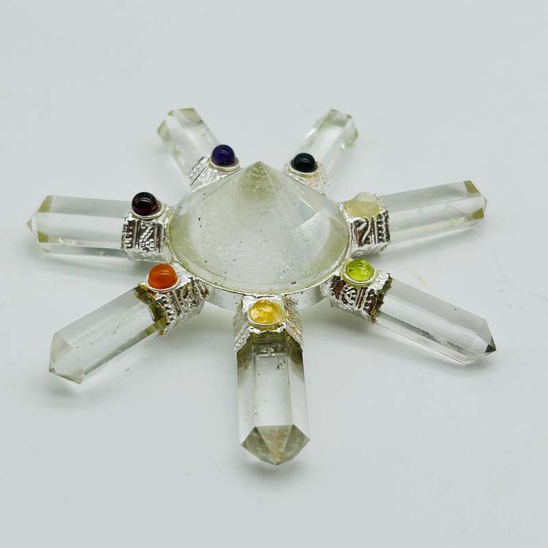 Clear Quartz Crystal Cone 7 Chakra Generator