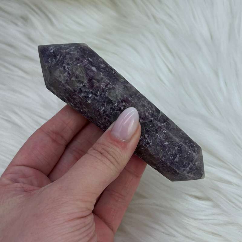 Double Terminated Lepidolite Wand