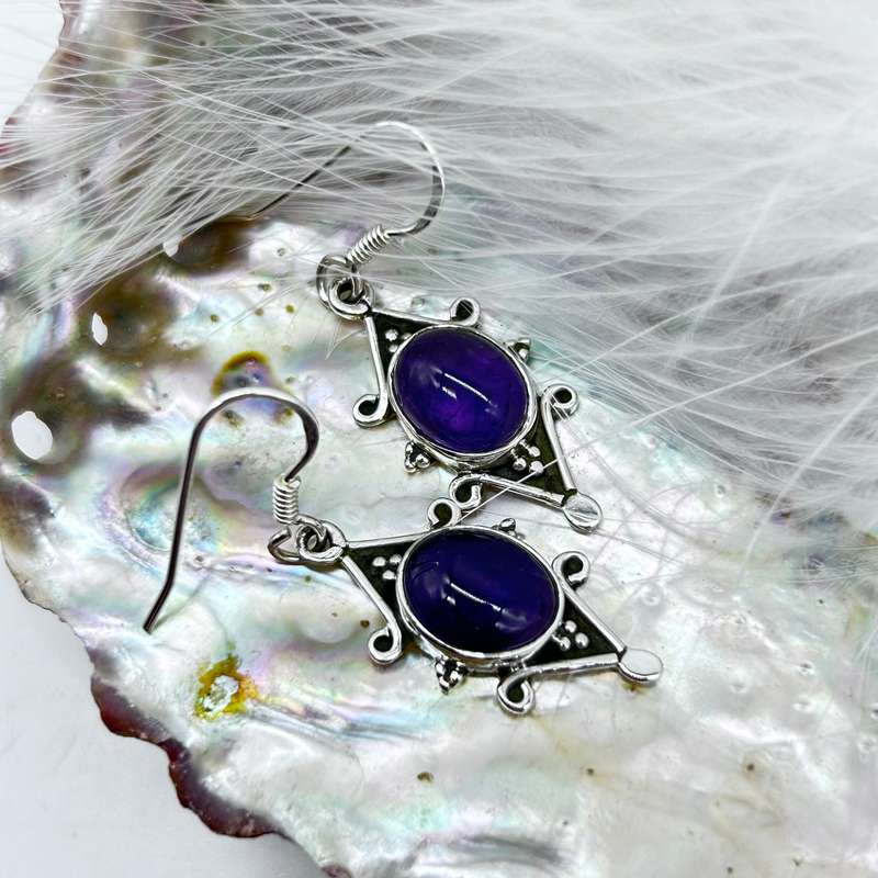 Amethyst Sterling Silver Earrings
