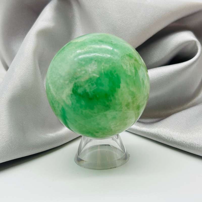 Green Fluorite Crystal Sphere