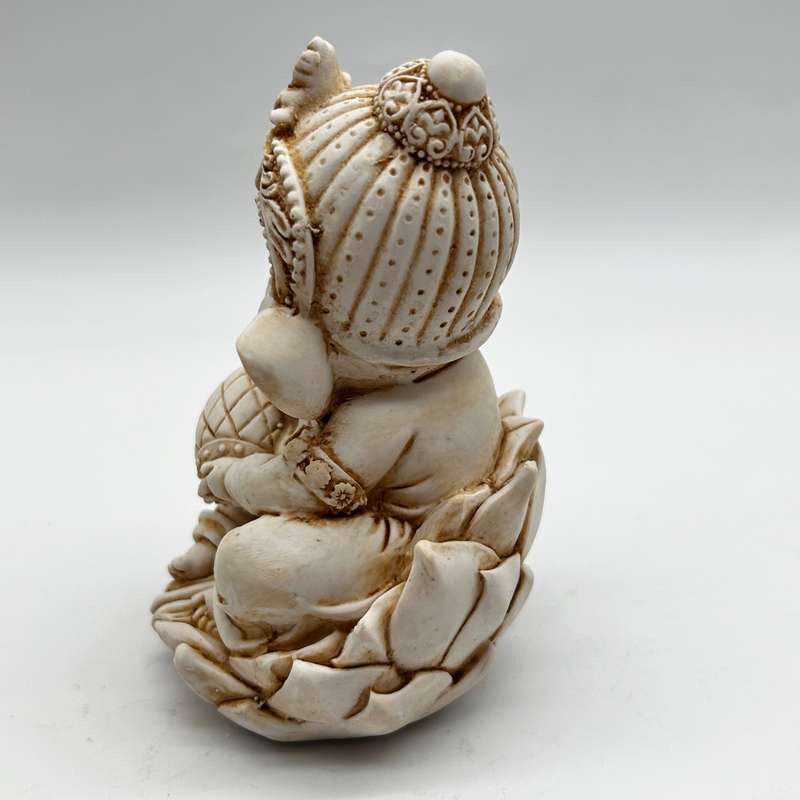Baby Ganesha White Statue