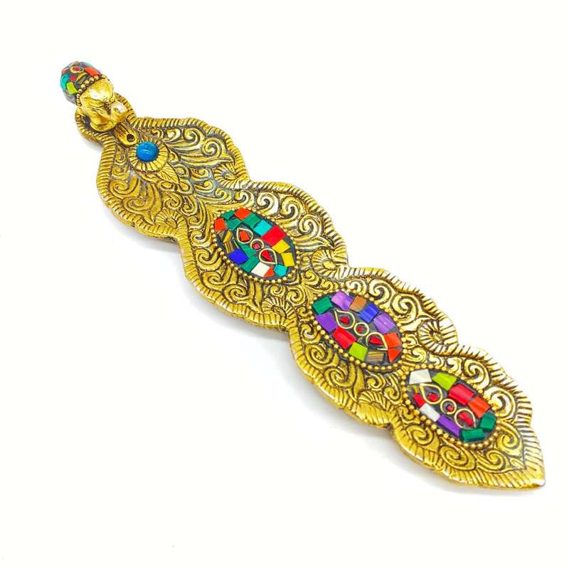 Rainbow Mosaic Elephant Incense Holder