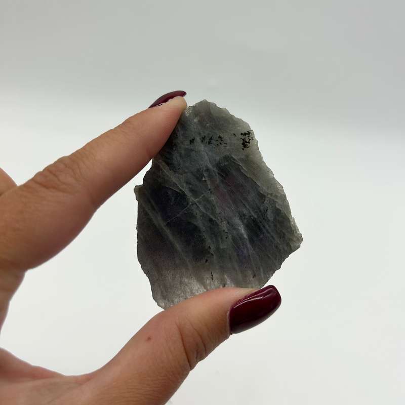 Polished Purple Labradorite Slab from Madagascar