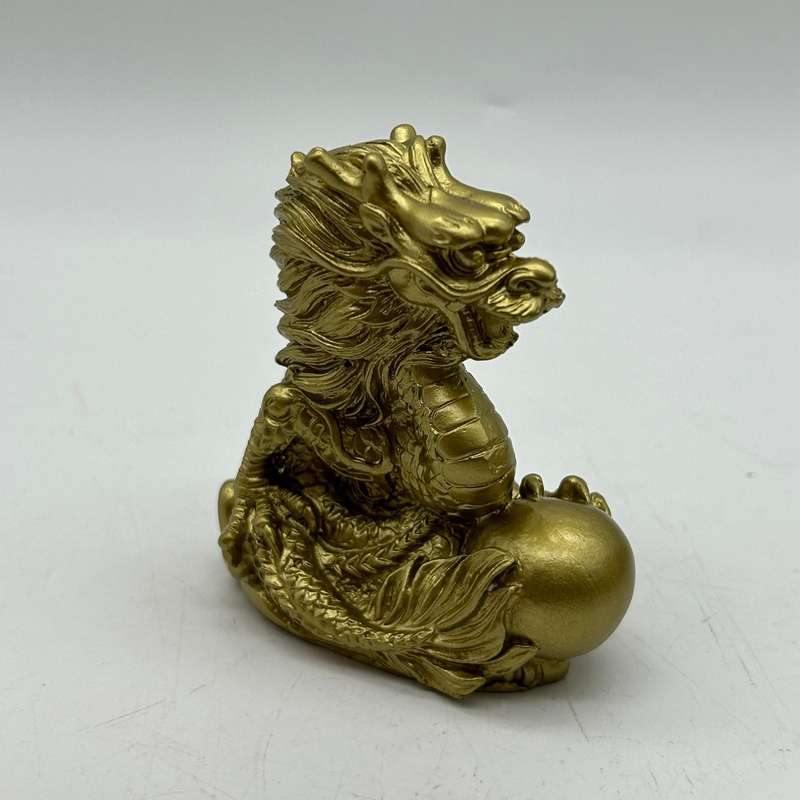Gold Dragon With Pearl
