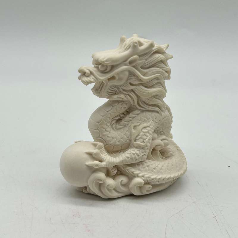 White Dragon With Pearl