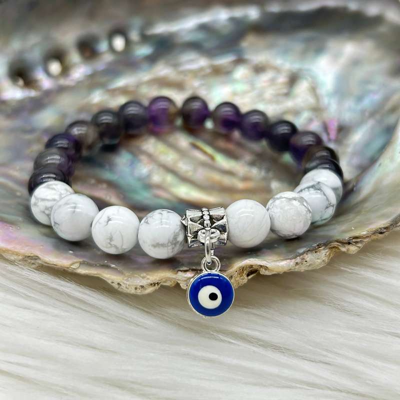 Evil Eye Psychic Protection Crystal Bracelet