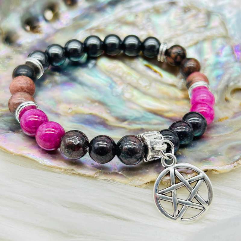Witches Watch Heart Root Crystal Gemstone Bracelet