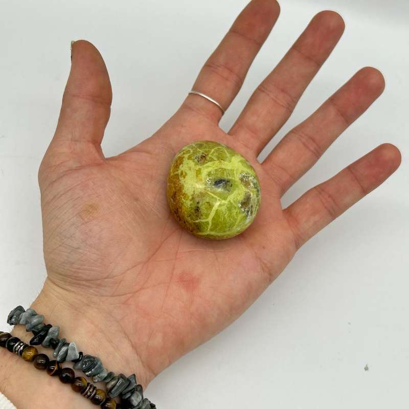 Tumbled Opal Crystal Palm Stone