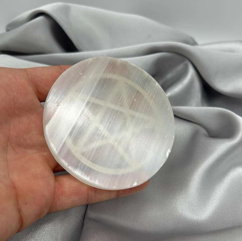 Pentacle Selenite Charging Plate