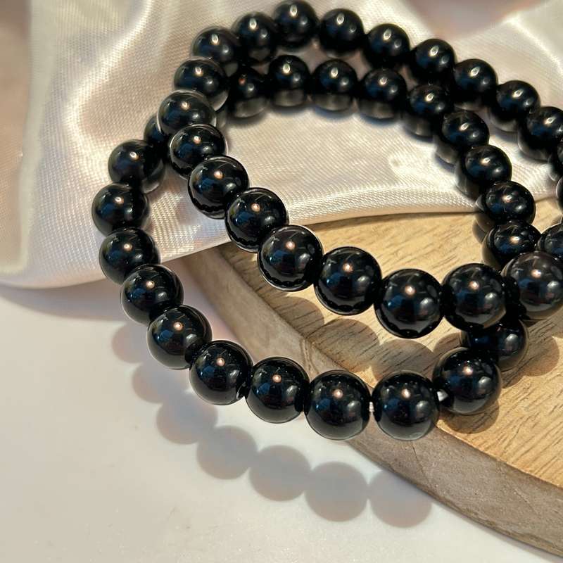 Black Obsidian Genuine Crystal Bracelet