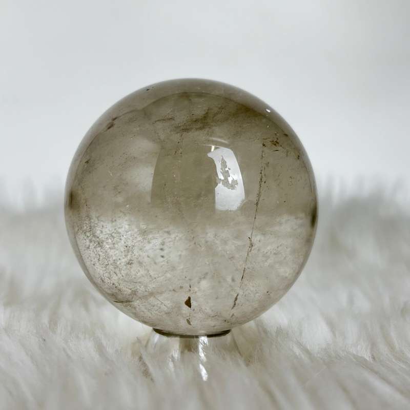 Clear Quartz And Smoky Sphere
