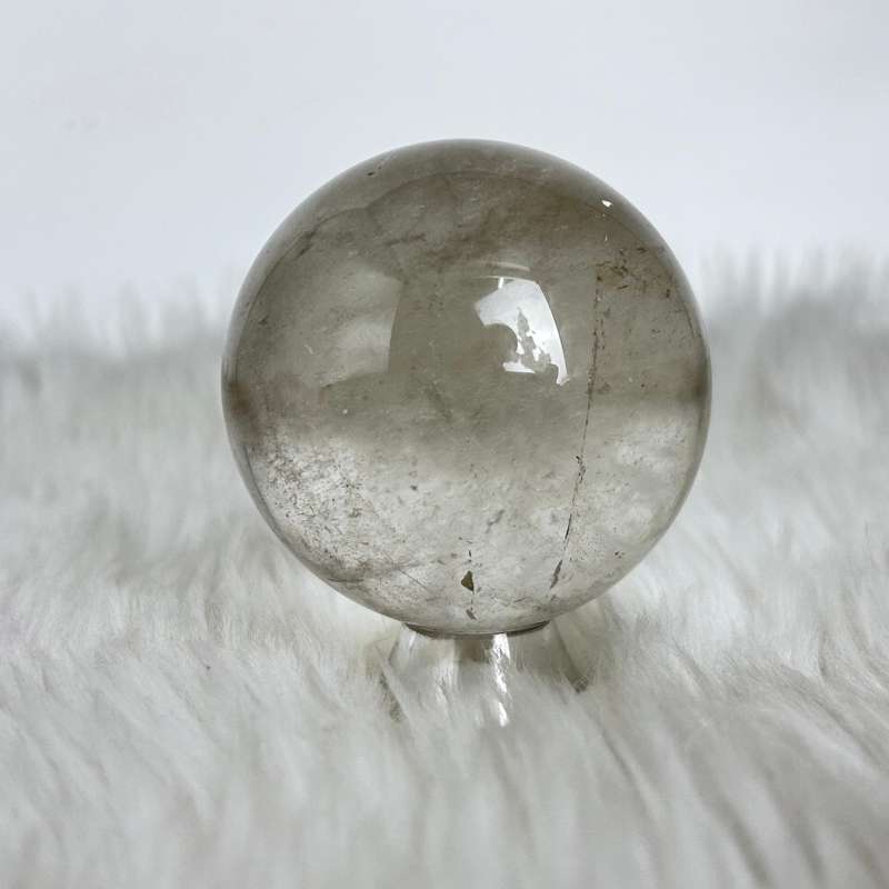 Clear Quartz And Smoky Sphere
