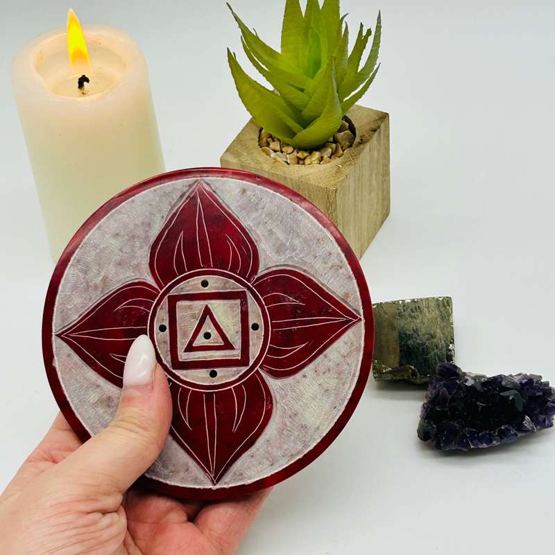 Root Chakra Soapstone Incense Holder