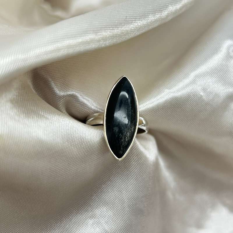 Sterling Silver Hypersthene Crystal Ring