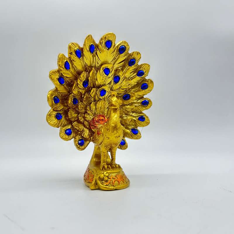 Gold Peacock Protection Amulet