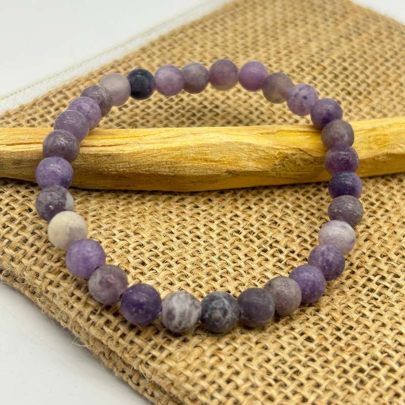 Lepidolite Gemstone Bracelet - 6mm