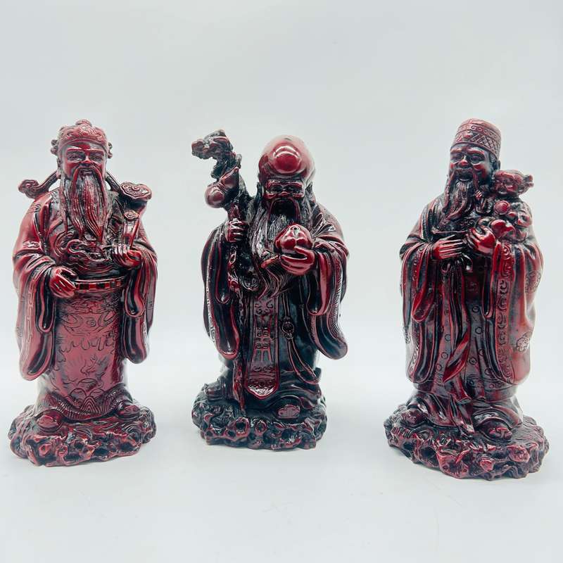 Large Fuk, Luk & Sau Red Resin Set (x3)