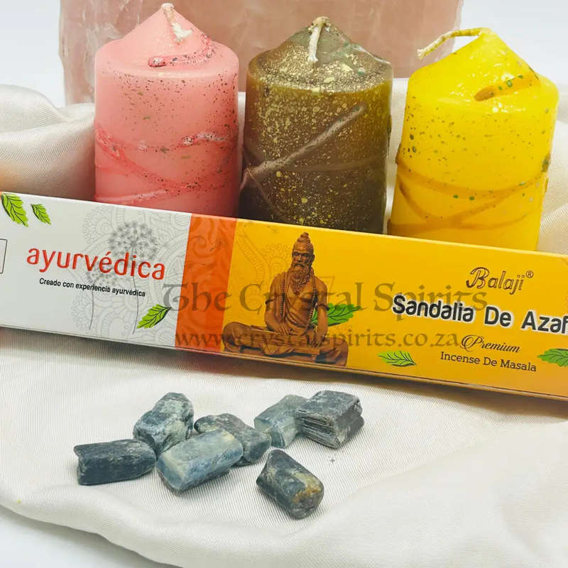 7 Chakra Healing Crystal Kit with Blue Kyanite - Balance, Align, Renew