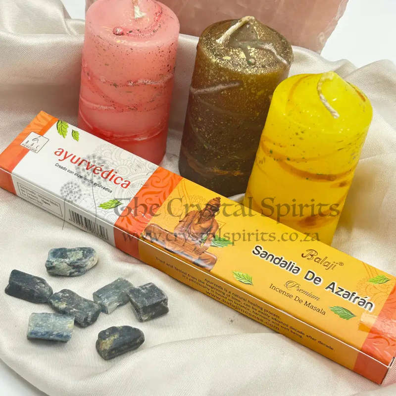 7 Chakra Healing Crystal Kit with Blue Kyanite - Balance, Align, Renew