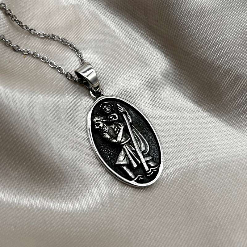 Saint Christopher Sterling Silver Pendant