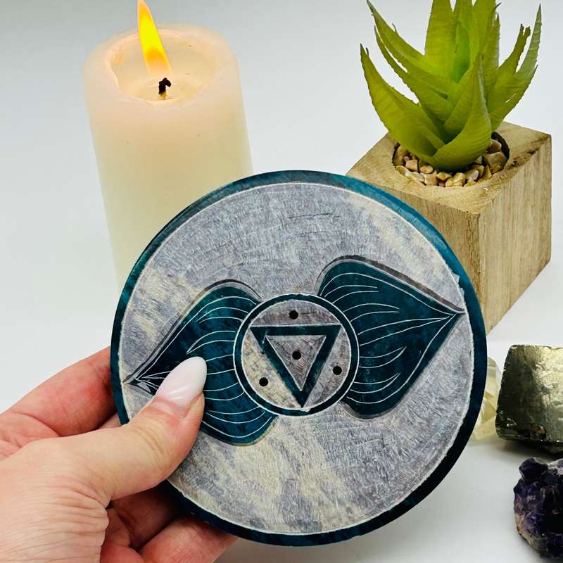 Third Eye Chakra Soapstone Incense Holder
